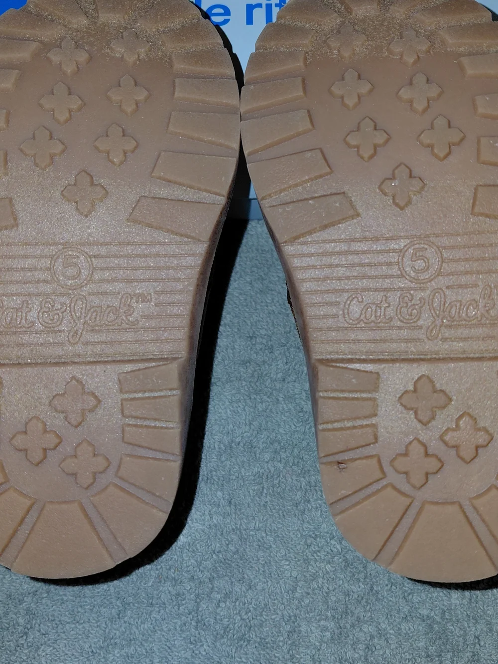 Cat & Jack Brown Suede-Look Kids Boots with Plush Lining